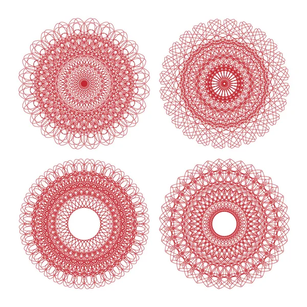 Набор розовых векторных гильош — стоковый вектор