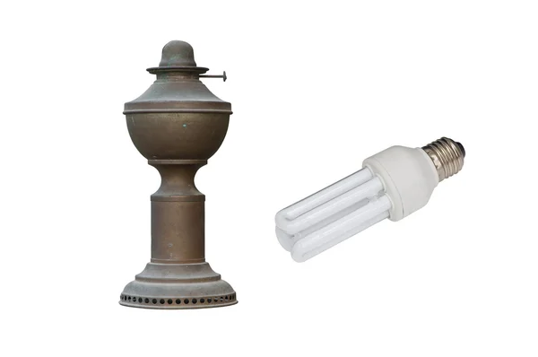 Oude en nieuwe lamp — Stockfoto