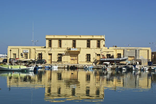 Benátském přístavu chania. Stock Snímky