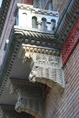 National University balcony Cernivtsi, Ukraine clipart