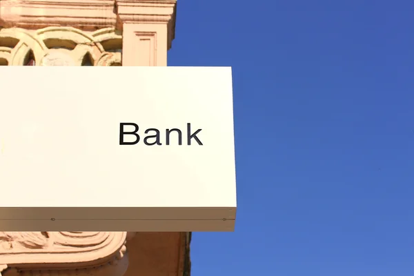 Bank business corporation office sign — Stock Photo, Image