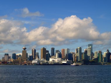 Vancouver downtown cityscape clipart