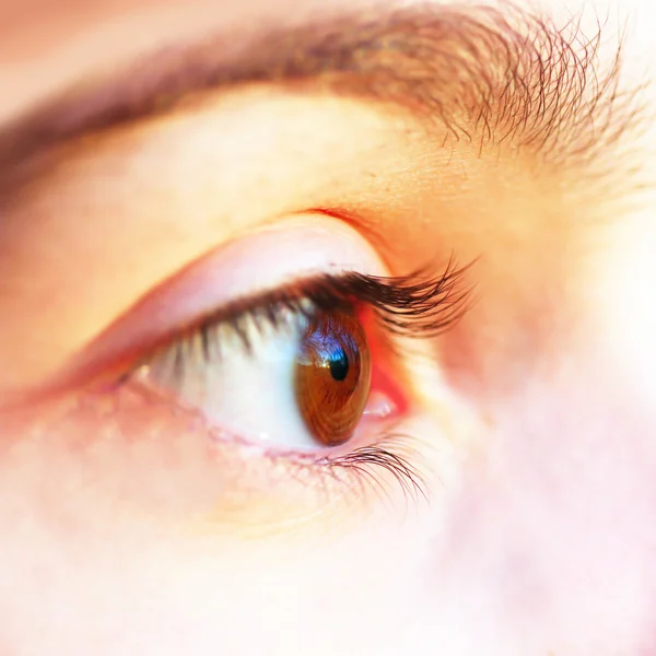 Close up of the eyes of a pretty young girl — Stock Photo, Image