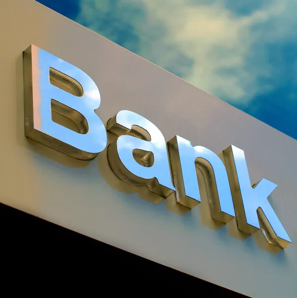 Банковский знак — стоковое фото