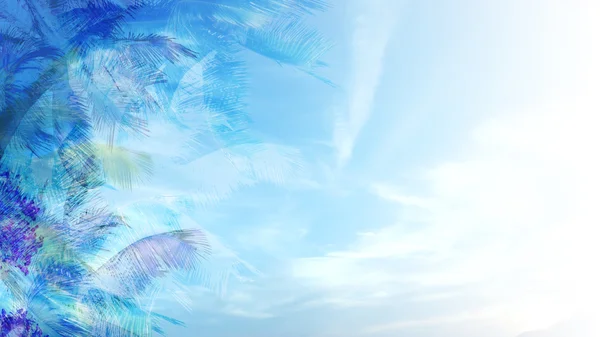 Blue tropical background — Stock Photo, Image