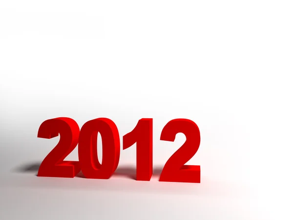 Red 3d figures in 2012 — Stock Photo, Image