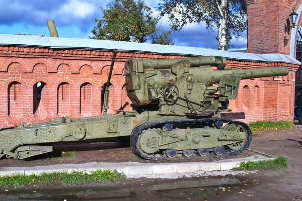 Radzieckiej i rosyjskiej artylerii pistolet — Zdjęcie stockowe