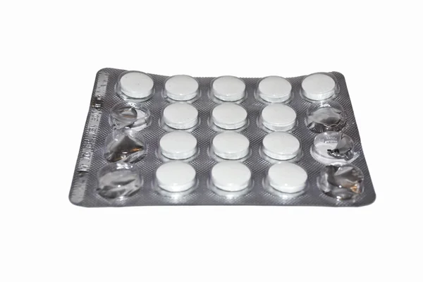 tablettes üzerinde beyaz izole