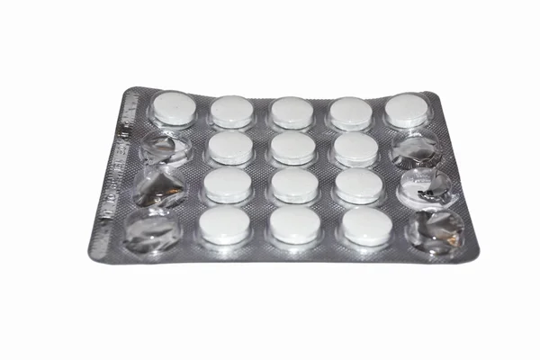 Elszigetelt fehér tablettes — Stock Fotó