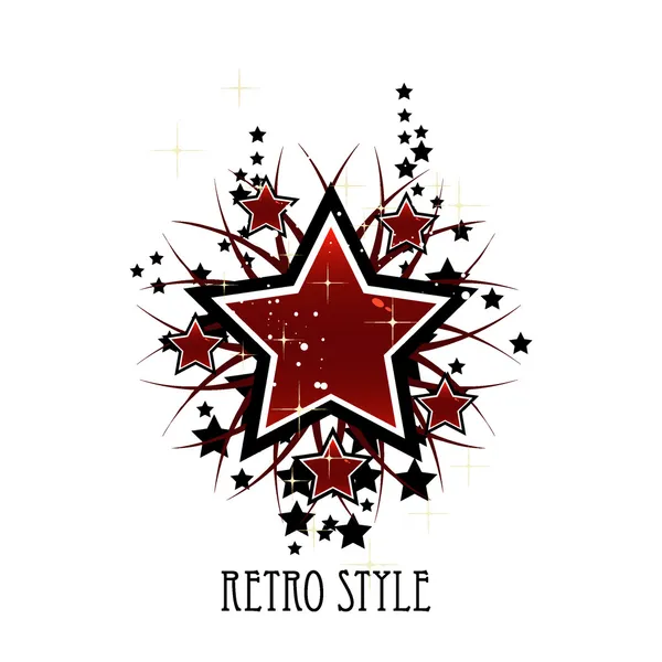 Estrelas em estilo retro — Fotografia de Stock