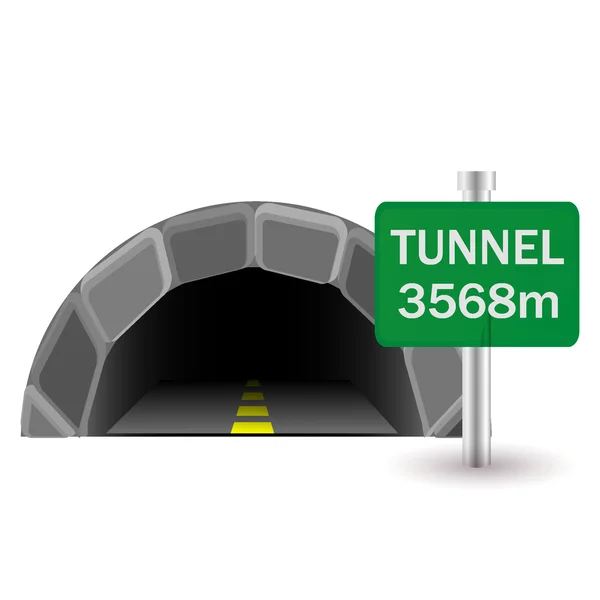Tunnel and sign — Stock Photo, Image