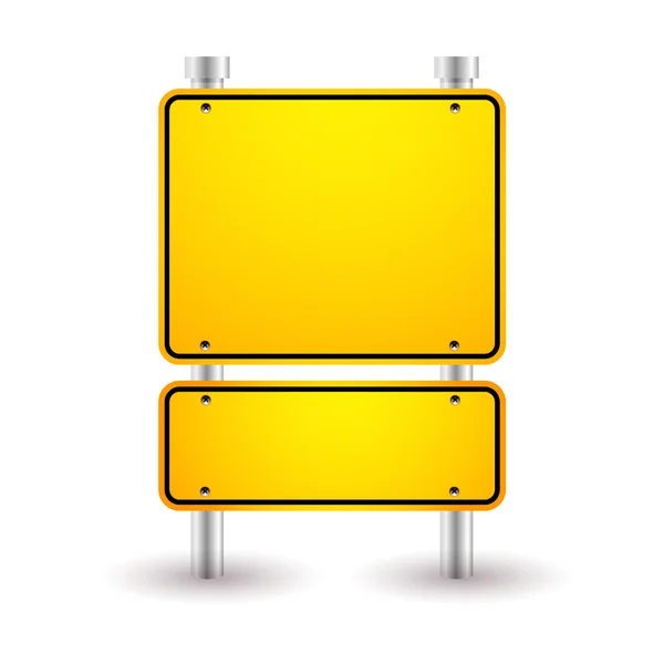 Panneau jaune blanc — Image vectorielle