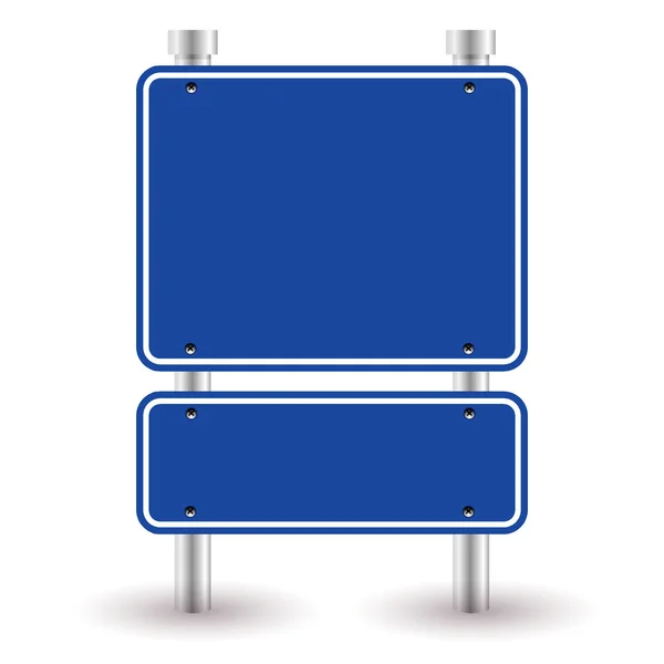 Blue road sign — Stock Vector