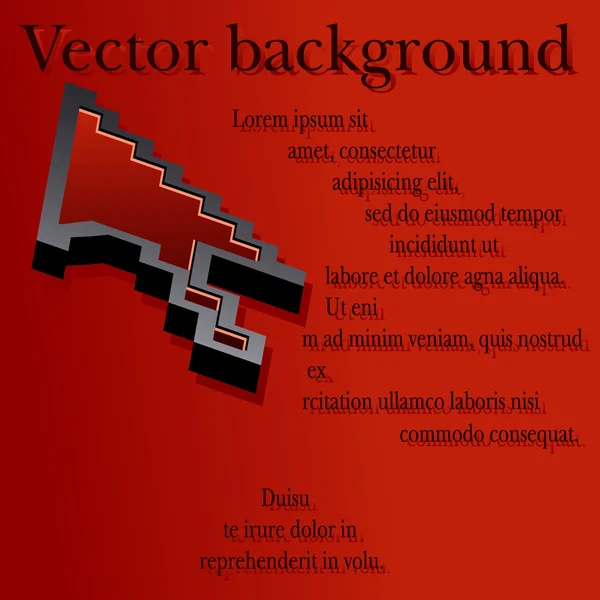 Červeném pozadí — Stockový vektor