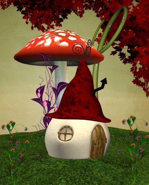 Elves strange house clipart