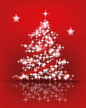 Christmas tree made of lights clipart