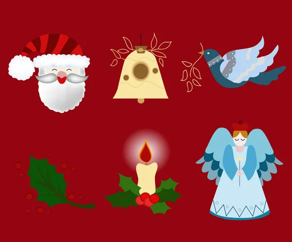 Collection d'éléments de Noël — Image vectorielle