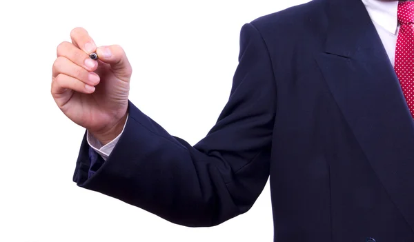 Business man hand holding pen isolated — Stock Photo, Image