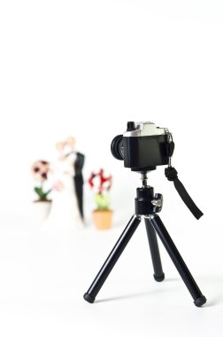 film kamera tripod noktası Düğün çifti üzerinde