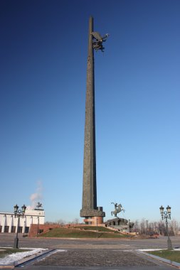 Moskova. poklonnaya tepe üzerinde zafer anıtı.