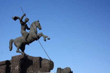 Moscow. Statue of St. George. clipart