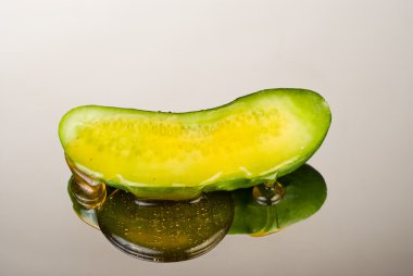 Cucumber with honey clipart