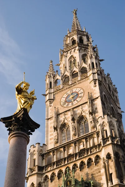 stock image The statue of Maria in Marienplatz, Munich