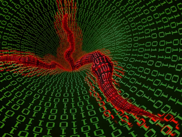 计算机蠕虫病毒 — 图库照片