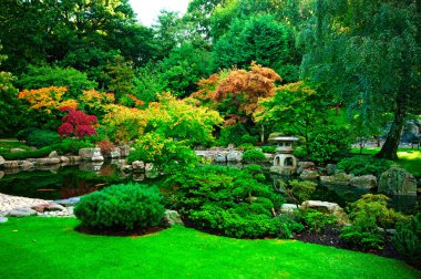 Kyoto Garden in Holland Park, London clipart
