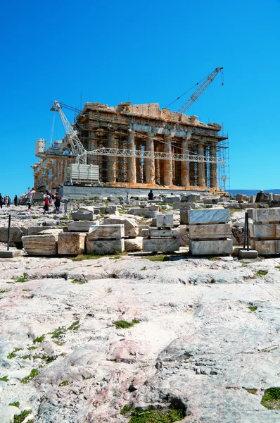 Der parthenon in der akropolis, athens. — Stockfoto