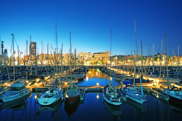 Marina Port Vell em Barcelona - Espanha — Fotografia de Stock
