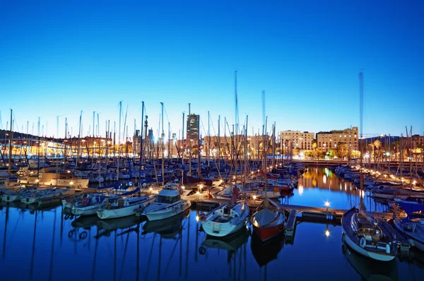 Marina port vell v barcelona - Španělsko — Stock fotografie