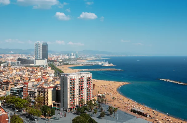 Barcelona kustlijn — Stockfoto
