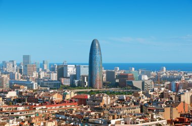 Barcelona`s financial district clipart