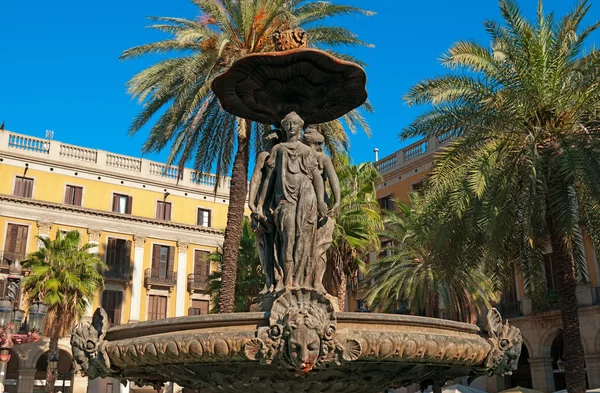 Plaza real, barcelona - Spanje — Stockfoto