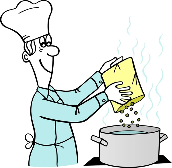 Mens koken — Stockvector