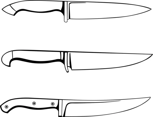 Couteaux de cuisine — Image vectorielle