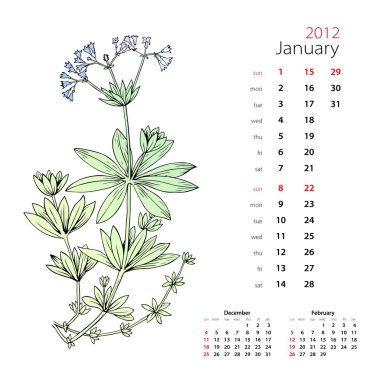 Takvim 2012 (Ocak)