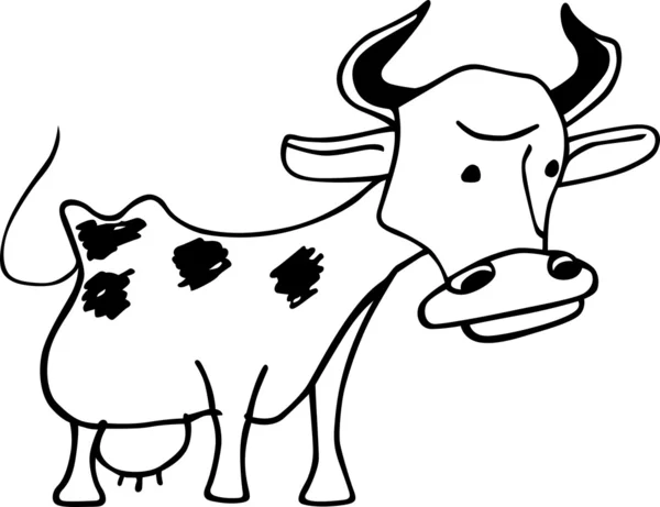 有趣的奶牛 — 图库矢量图片