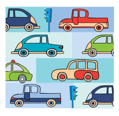 Transport in the city clipart