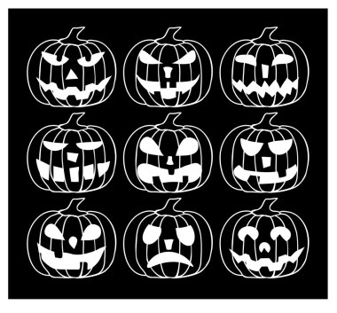 Halloween pumpkins clipart