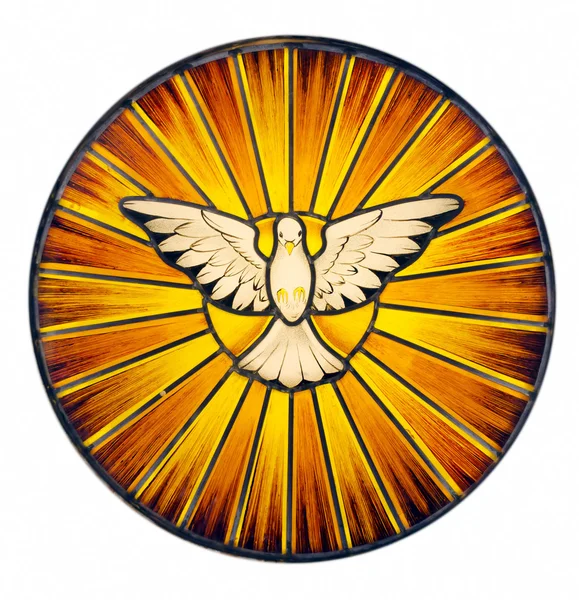 Duch Święty witraże — Zdjęcie stockowe