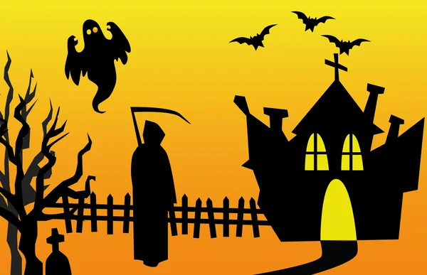 Escena de Halloween — Archivo Imágenes Vectoriales