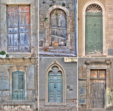 Doors in Scicli. Sicily clipart