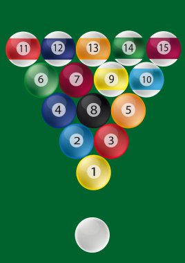 Pool table: ball triangle clipart