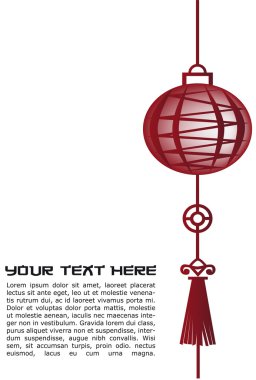 Red oriental lantern clipart