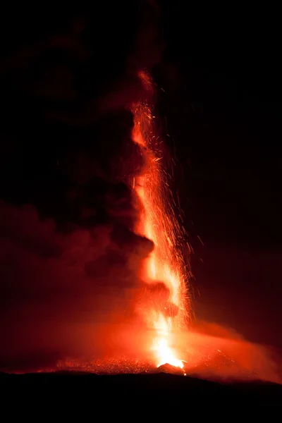 エトナ山の噴火 — ストック写真