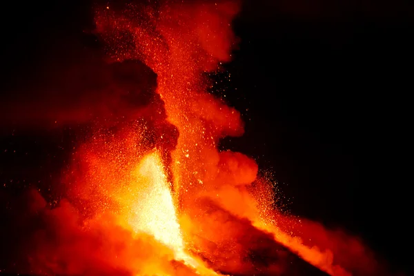 Etna Dağı 'nın patlaması — Stok fotoğraf