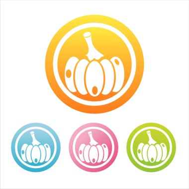 Colorful pumpkin signs clipart