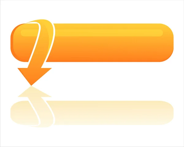 Orangefarbenes Banner mit Pfeil — Stockvektor